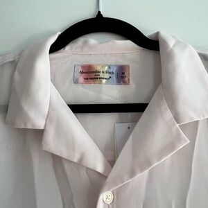 Abercrombie Light Pink Sheer Button Up